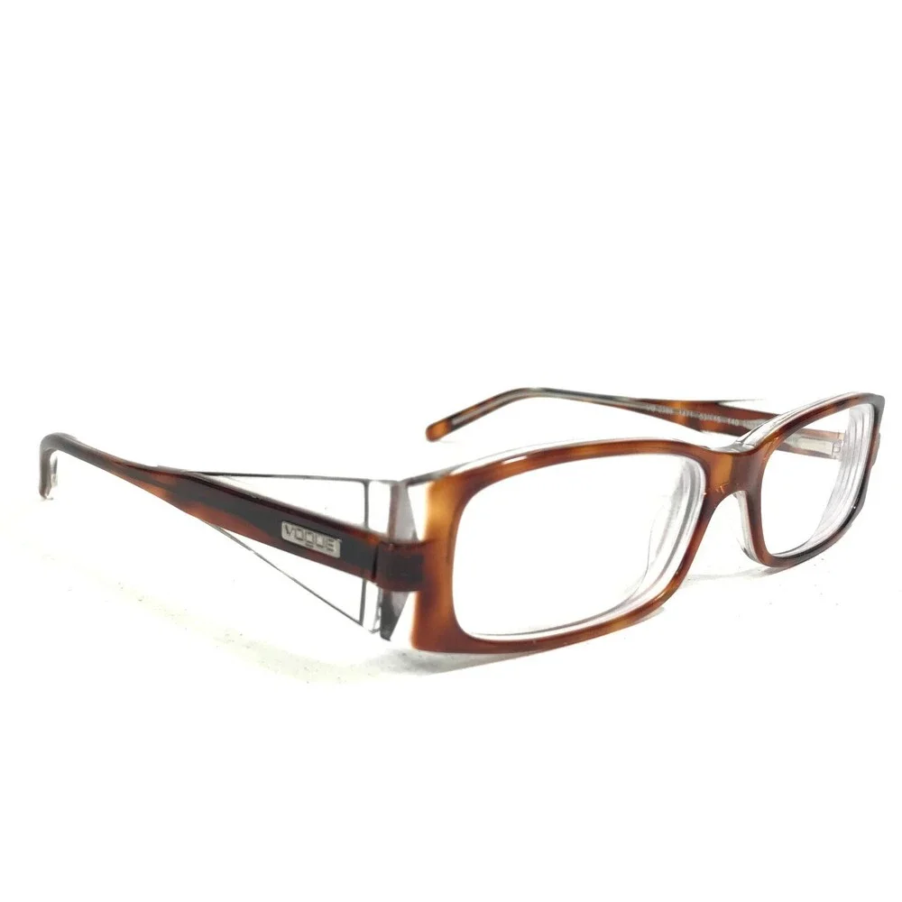 Vogue Eyeglasses Frames VO2389 1471 Brown Tortoise Clear Rectangular 53-15-140